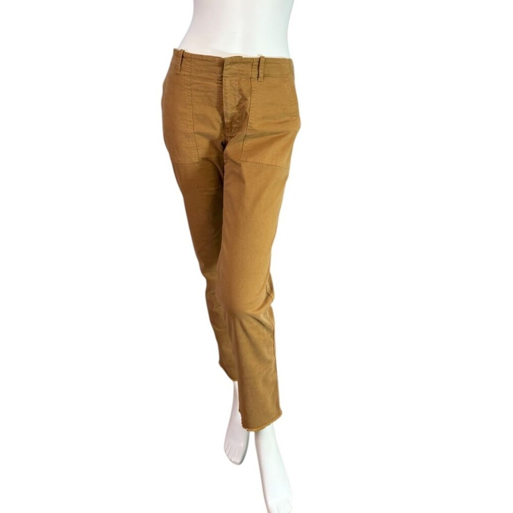 Nili Lotan Jenna Pants 11/88 80 NL  Raw Hem Mustard Yellow $345 Sz 6